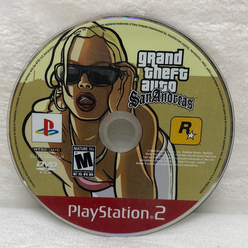 Playstation 2 PS2 Game San Andreas DVD No Sleeve Untested